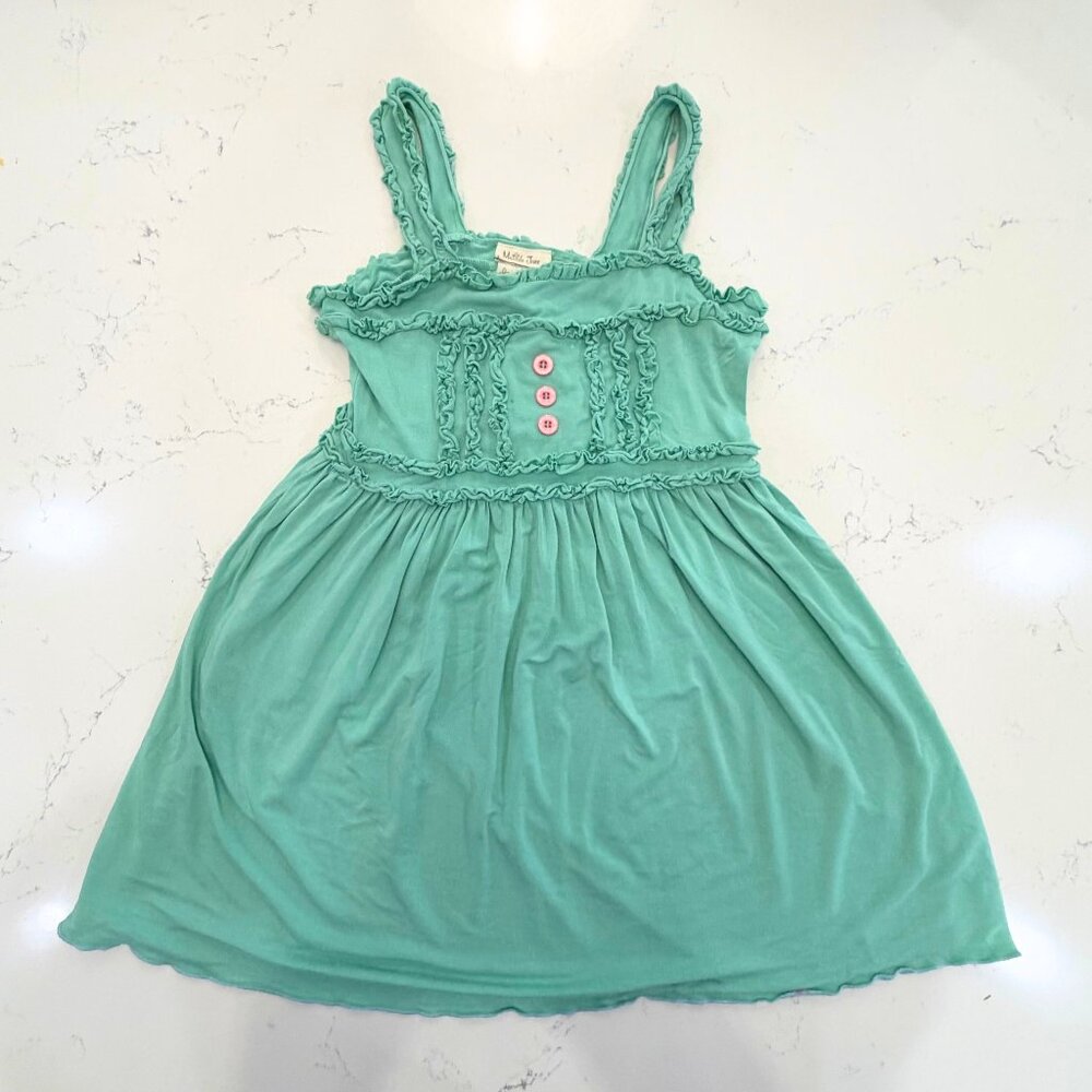 Matilda Jane Girls Lap Dress Size 6 Green